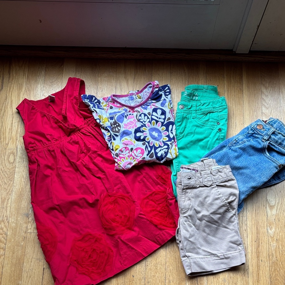 Old Navy Kids Floral Tee - Blue and Pink
